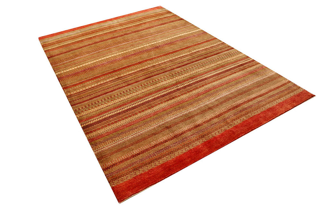 Multi Colored Gabbeh 5'  7" x 8'  2" - No. QA73651