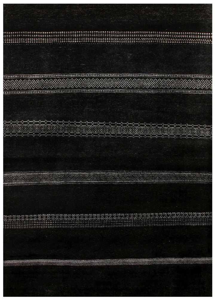 Black Gabbeh 5' 7 x 7' 11 - No. 55933 - ALRUG Rug Store