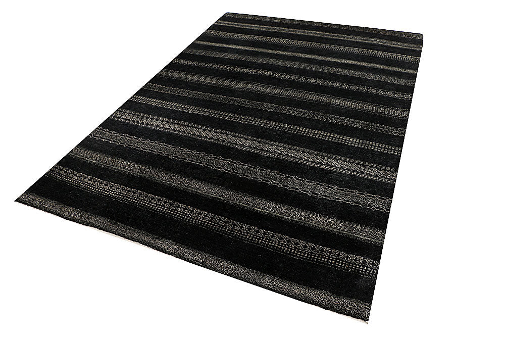 Black Gabbeh 5' 7 x 8' 2 - No. 55934 - ALRUG Rug Store