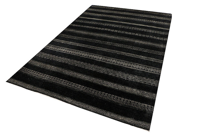 Black Gabbeh 5' 7 x 8' 2 - No. 55934 - ALRUG Rug Store