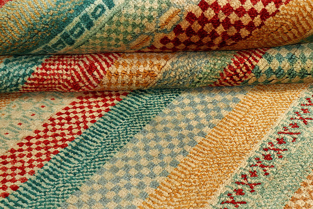 Multi Colored Gabbeh 5'  6" x 8'  1" - No. QA67175