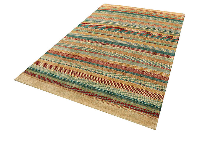 Multi Colored Gabbeh 5'  6" x 8'  1" - No. QA67175