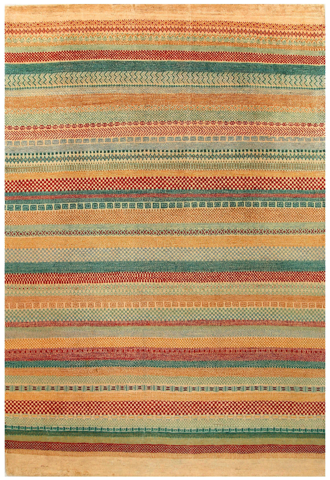 Multi Colored Gabbeh 5' 6 x 8' 1 - No. 55944 - ALRUG Rug Store