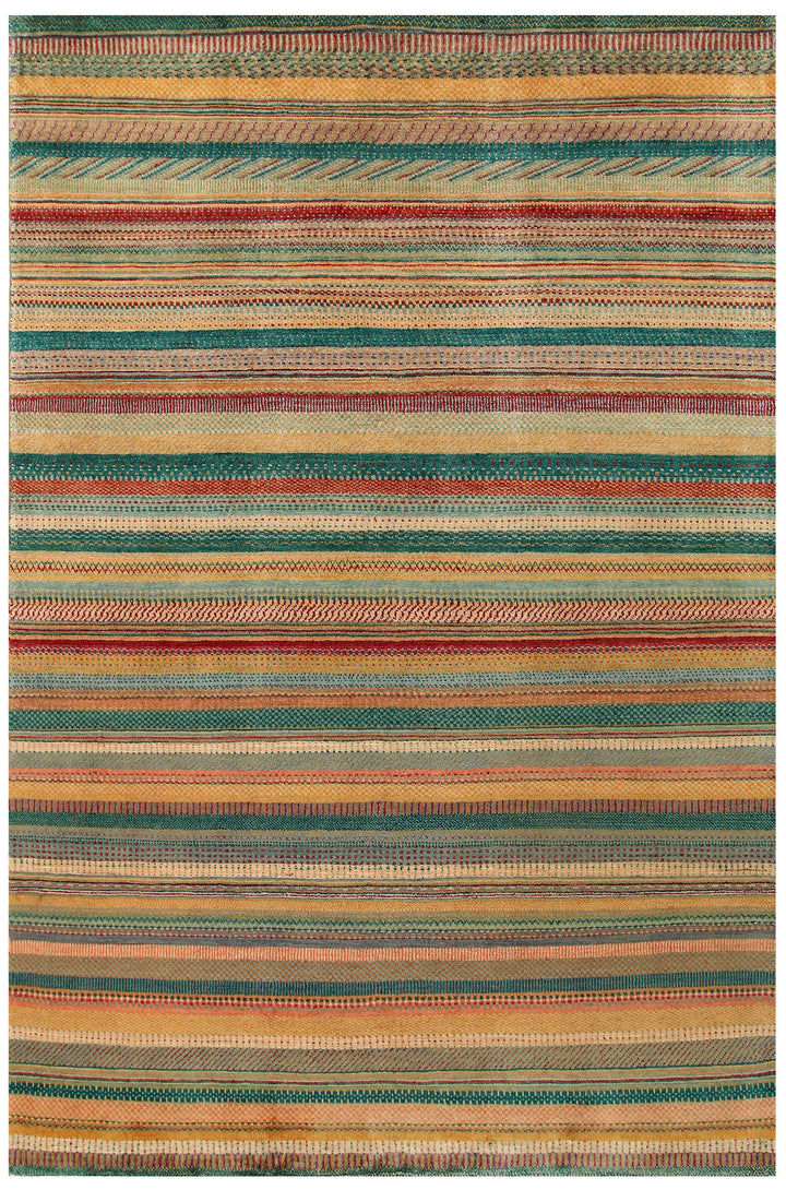 Multi Colored Gabbeh 5'  3" x 7'  11" - No. QA27865