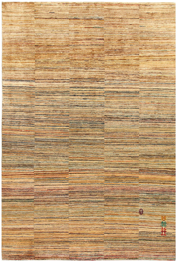 Multi Colored Gabbeh 5'  6" x 7'  7" - No. QA13932
