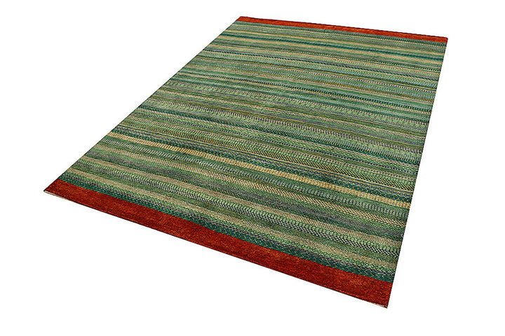 Multi Colored Gabbeh 5'  5" x 7'  6" - No. QA56903