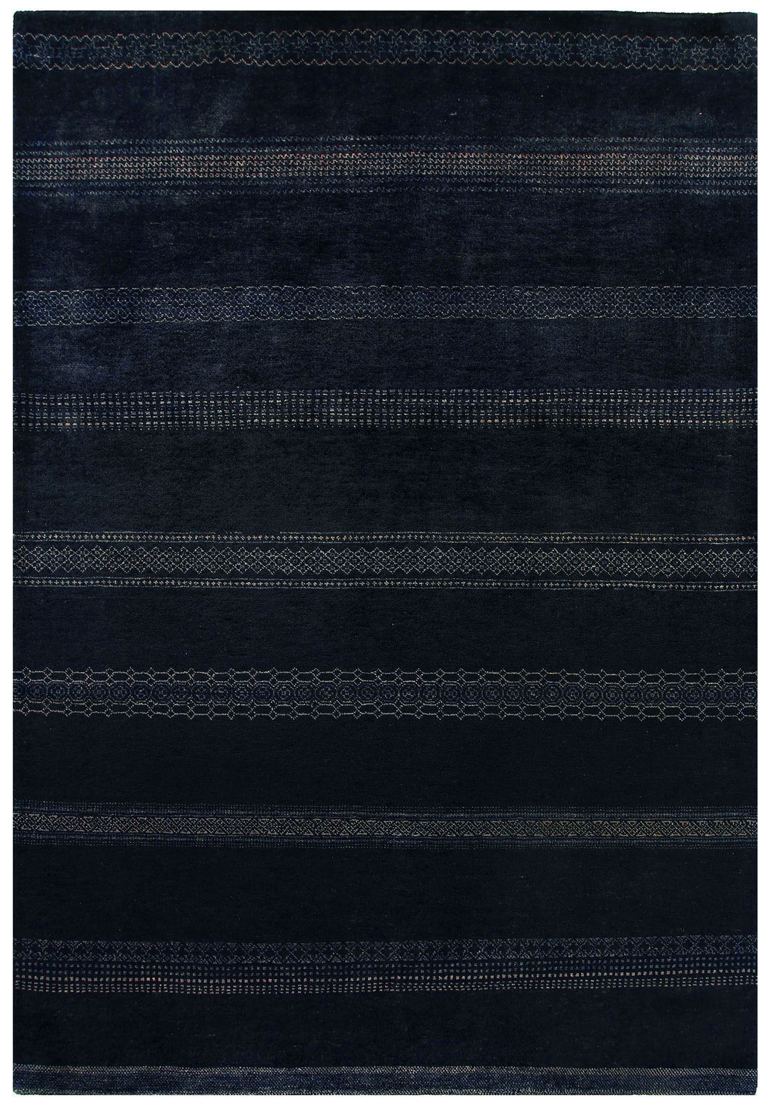 Midnight Blue Gabbeh 5' 6 x 8' - No. 55949 - ALRUG Rug Store