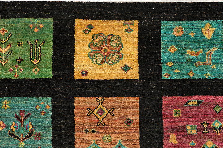 Black Gabbeh 5' 5 x 8' 7 - No. 55954 - ALRUG Rug Store