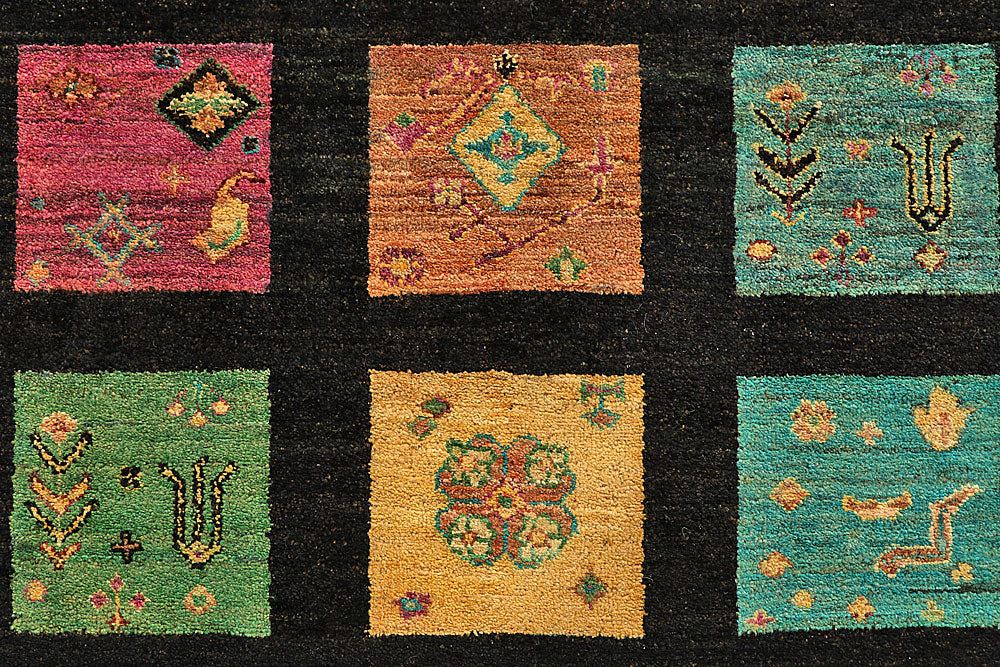 Black Gabbeh 5' 5 x 8' 7 - No. 55954 - ALRUG Rug Store