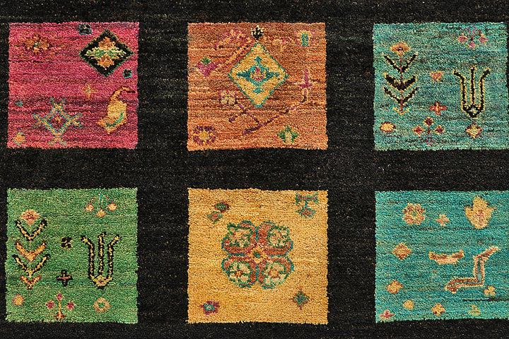 Black Gabbeh 5' 5 x 8' 7 - No. 55954 - ALRUG Rug Store