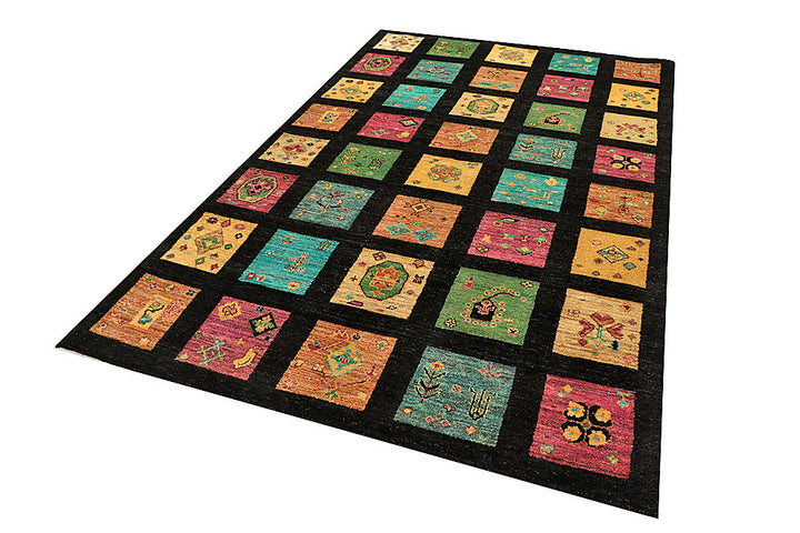 Black Gabbeh 5' 5 x 8' 7 - No. 55954 - ALRUG Rug Store