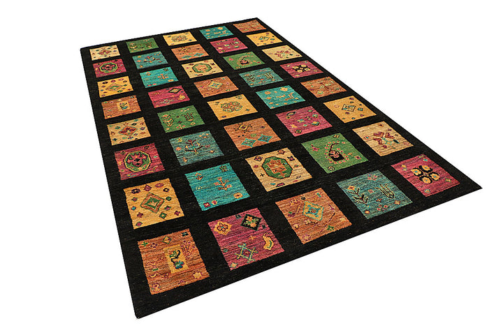 Black Gabbeh 5' 5 x 8' 7 - No. 55954 - ALRUG Rug Store