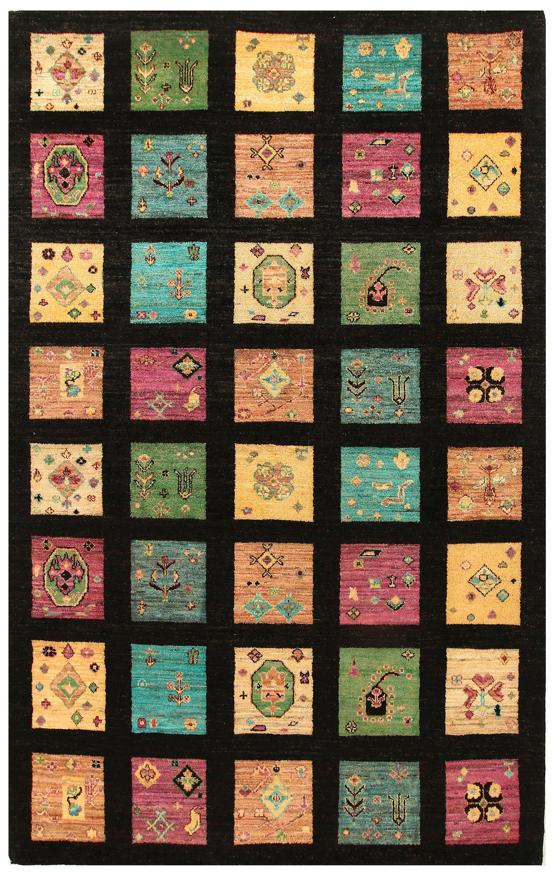 Black Gabbeh 5' 5 x 8' 7 - No. 55954 - ALRUG Rug Store