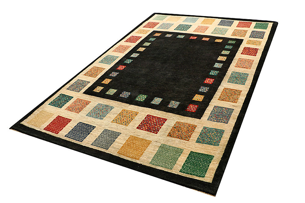 Black Gabbeh 5' 5 x 8' - No. 55955 - ALRUG Rug Store