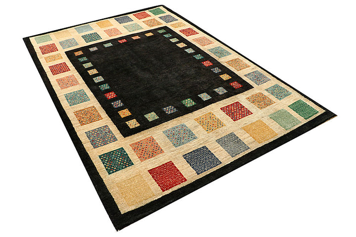 Black Gabbeh 5' 5 x 8' - No. 55955 - ALRUG Rug Store