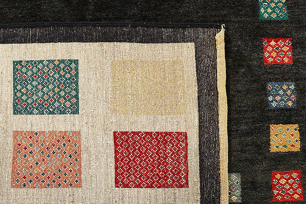 Black Gabbeh 5' 5 x 8' - No. 55955 - ALRUG Rug Store