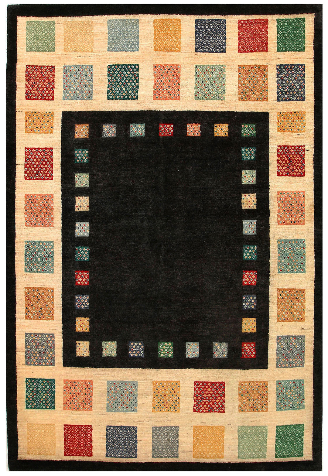 Black Gabbeh 5' 5 x 8' - No. 55955 - ALRUG Rug Store