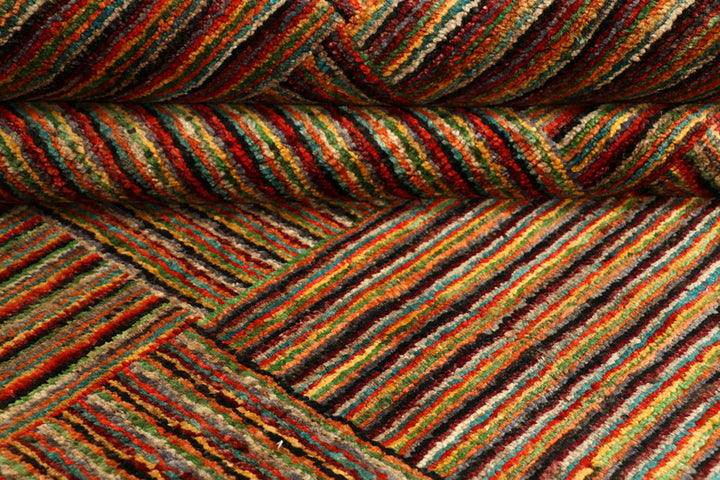 Multi Colored Gabbeh 6'  1" x 9' " - No. QA64468