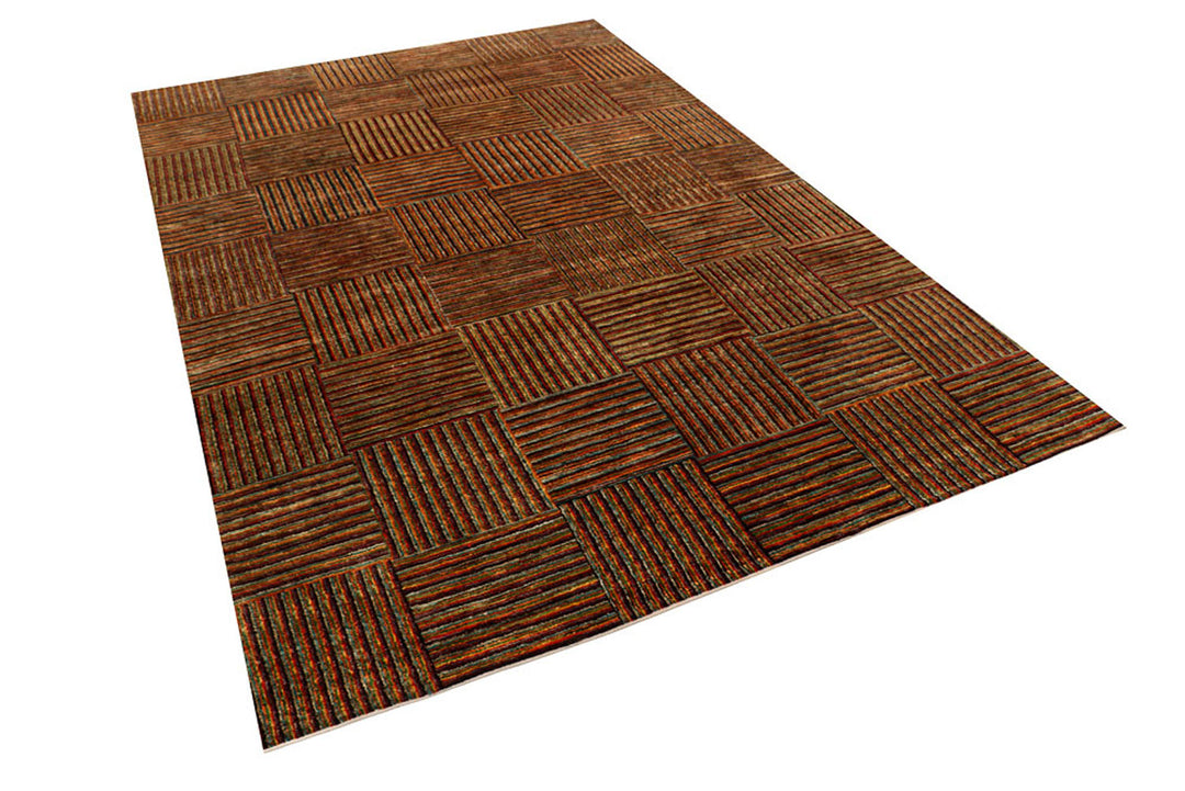 Multi Colored Gabbeh 6'  1" x 9' " - No. QA64468