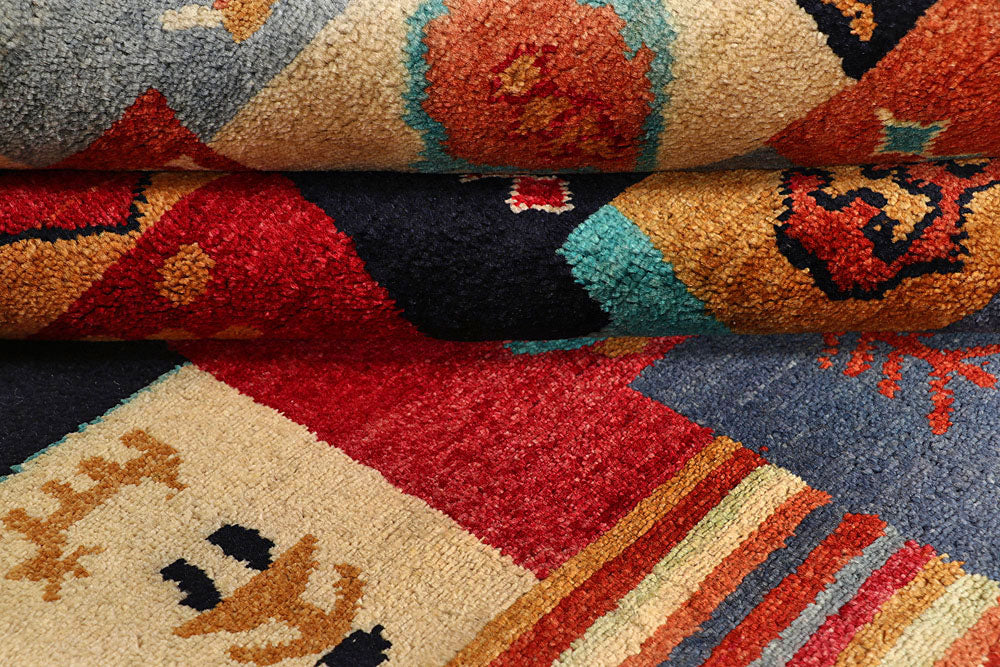 Multi Colored Gabbeh 6' 7 x 8' 3 - No. 55965 - ALRUG Rug Store