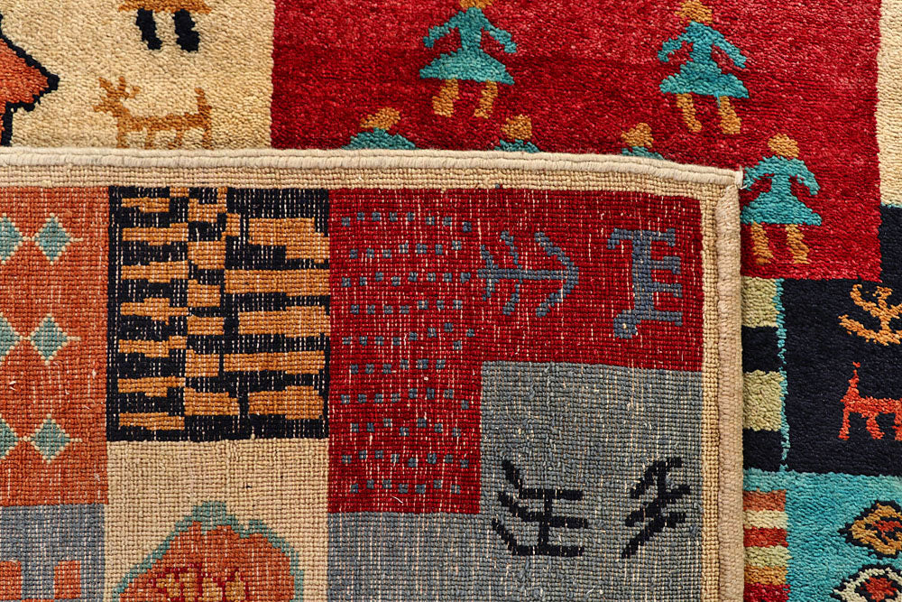 Multi Colored Gabbeh 6' 7 x 8' 3 - No. 55965 - ALRUG Rug Store