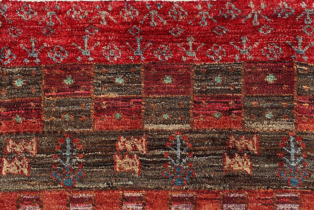 Multi Colored Gabbeh 6'  7" x 8'  3" - No. QA68716