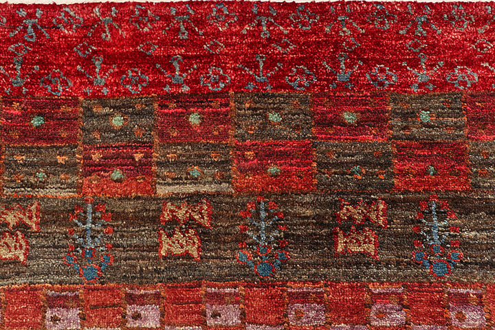 Multi Colored Gabbeh 6'  7" x 8'  3" - No. QA68716