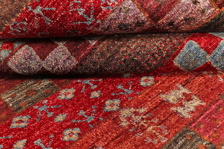 Multi Colored Gabbeh 6'  7" x 8'  3" - No. QA68716