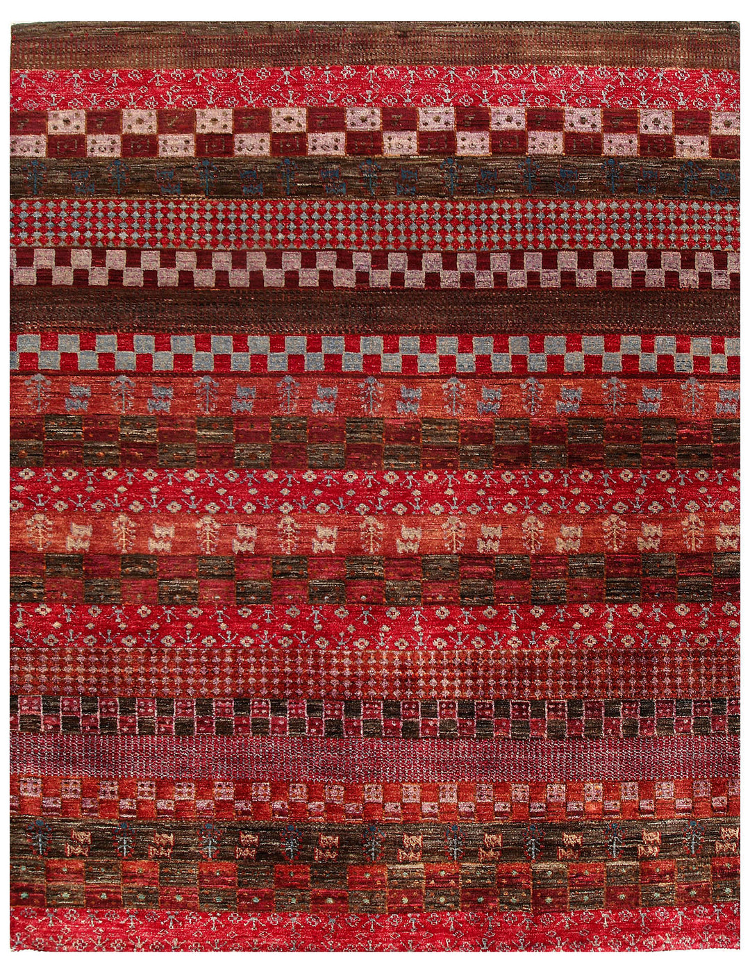 Multi Colored Gabbeh 6' 7 x 8' 3 - No. 55979 - ALRUG Rug Store
