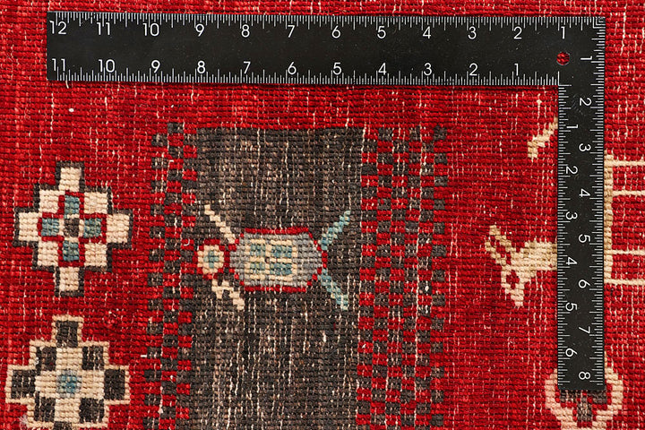 Firebrick Gabbeh 6' 8 x 8' 1 - No. 55987 - ALRUG Rug Store