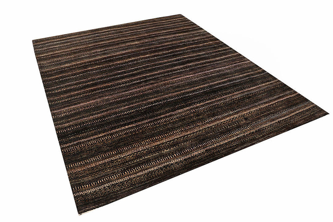 Saddle Brown Gabbeh 6'  6" x 8' " - No. QA47867