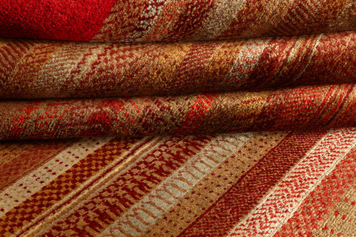 Multi Colored Gabbeh 7'  8" x 9'  9" - No. QA28451