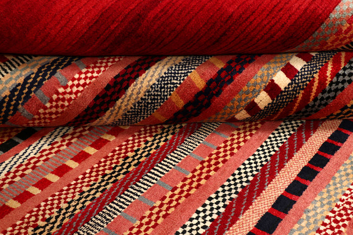 Multi Colored Gabbeh 5' 11 x 8' - No. 56013 - ALRUG Rug Store