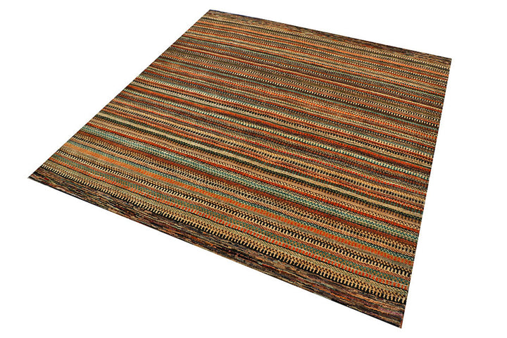 Multi Colored Gabbeh 5'  5" x 5'  9" - No. QA32021