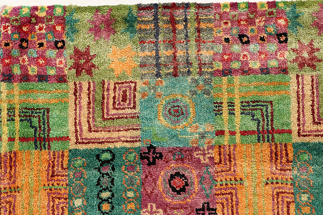 Multi Colored Gabbeh 8'  1" x 9'  10" - No. QA24874