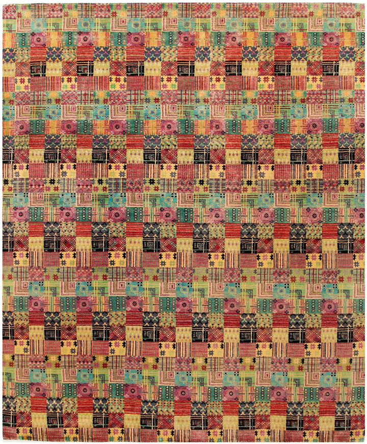 Multi Colored Gabbeh 8'  1" x 9'  10" - No. QA24874