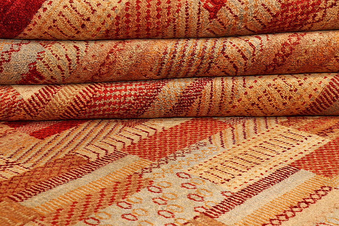 Multi Colored Gabbeh 8'  3" x 11'  4" - No. QA69299