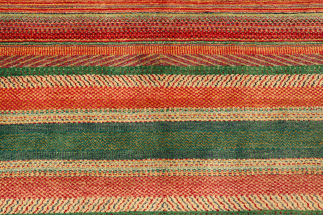 Multi Colored Gabbeh 8'  2" x 11'  7" - No. QA81272