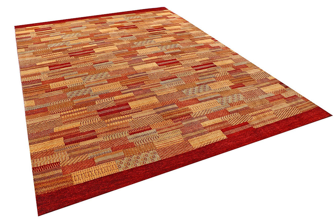 Multi Colored Gabbeh 8'  2" x 11'  3" - No. QA51216