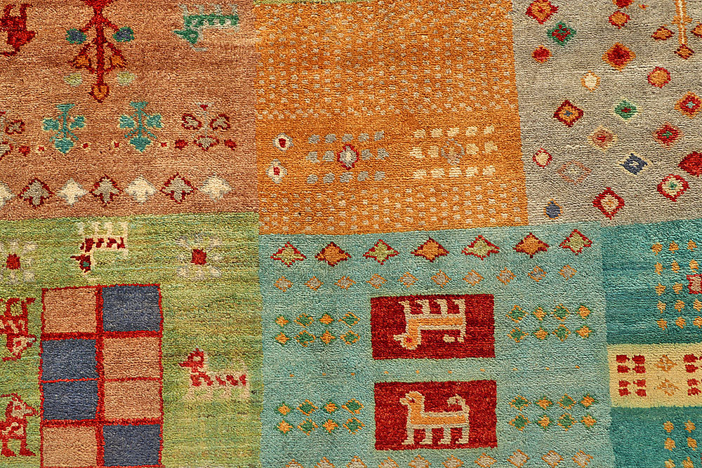 Multi Colored Gabbeh 7' 11 x 10' 9 - No. 56053 - ALRUG Rug Store