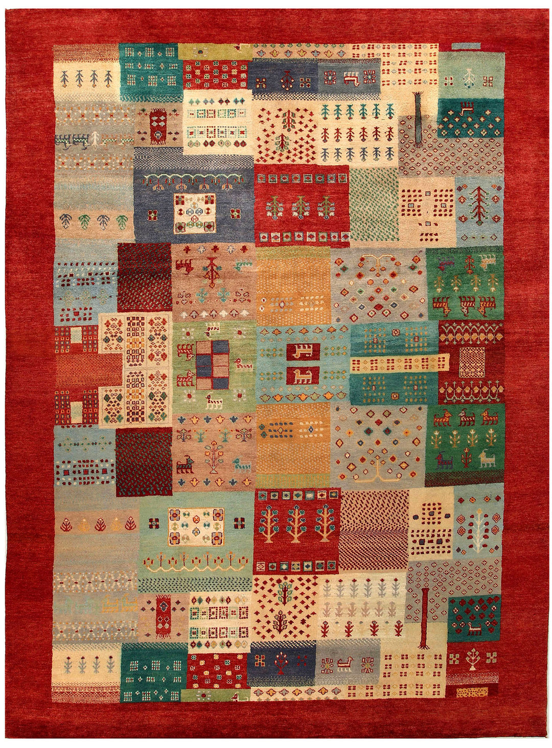 Multi Colored Gabbeh 7' 11 x 10' 9 - No. 56053 - ALRUG Rug Store