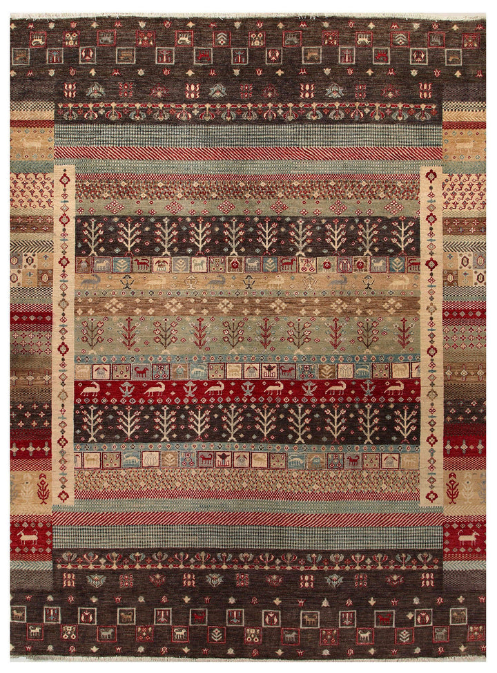 Multi Colored Gabbeh 8'  3" x 11'  1" - No. QA81223