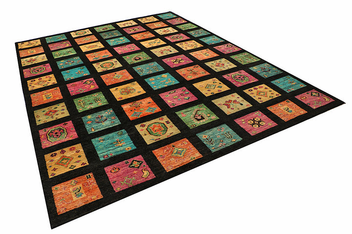 Multi Colored Gabbeh 7' 10 x 10' 1 - No. 56074 - ALRUG Rug Store