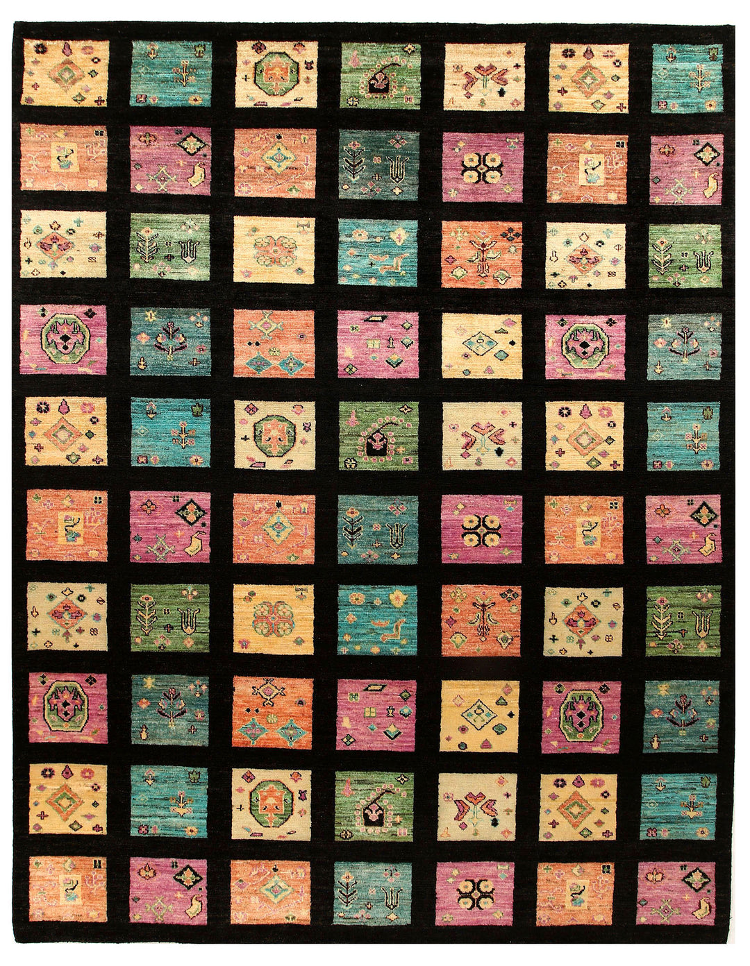 Multi Colored Gabbeh 7' 10 x 10' 1 - No. 56074 - ALRUG Rug Store