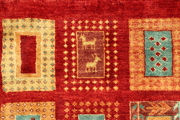 Multi Colored Gabbeh 8' x 9' 11 - No. 56076 - ALRUG Rug Store