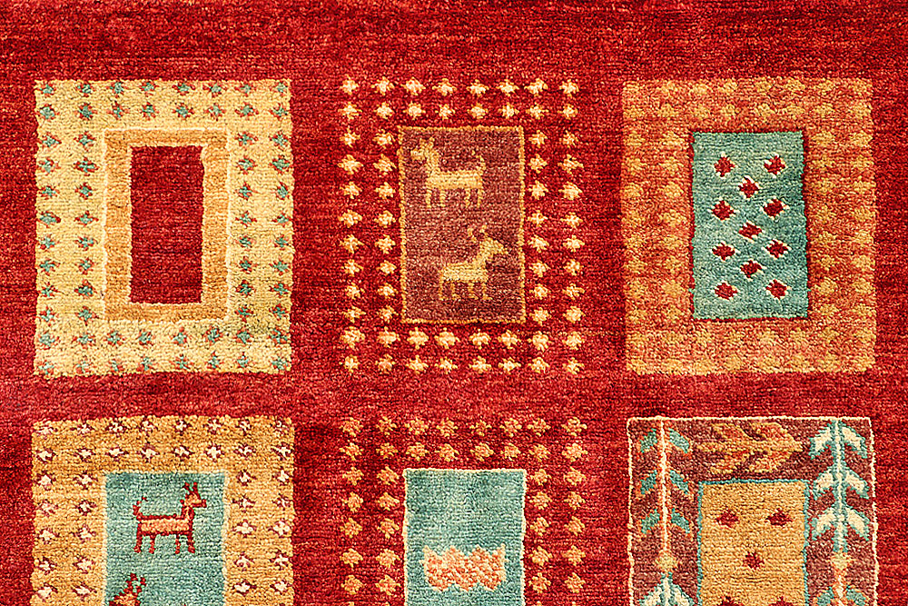 Multi Colored Gabbeh 8' x 9' 11 - No. 56076 - ALRUG Rug Store