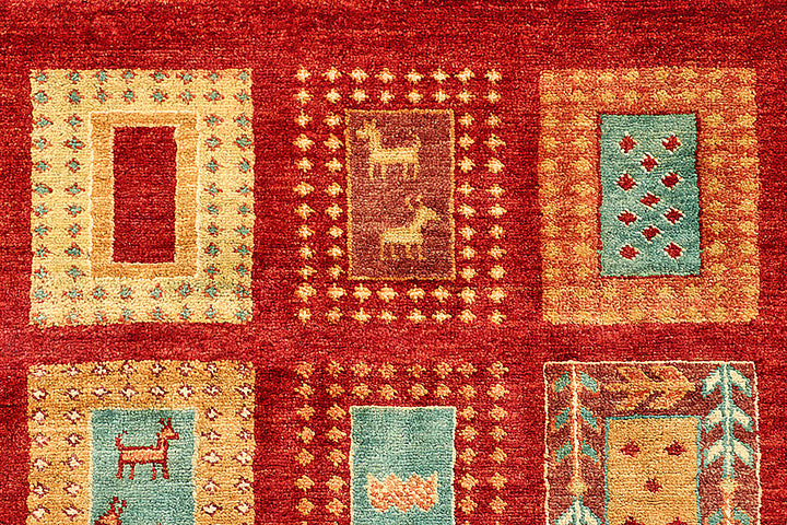 Multi Colored Gabbeh 8' x 9' 11 - No. 56076 - ALRUG Rug Store