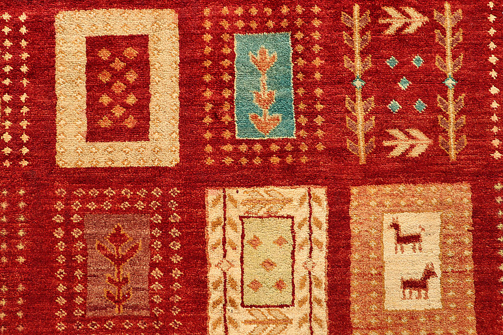 Multi Colored Gabbeh 8' x 9' 11 - No. 56076 - ALRUG Rug Store