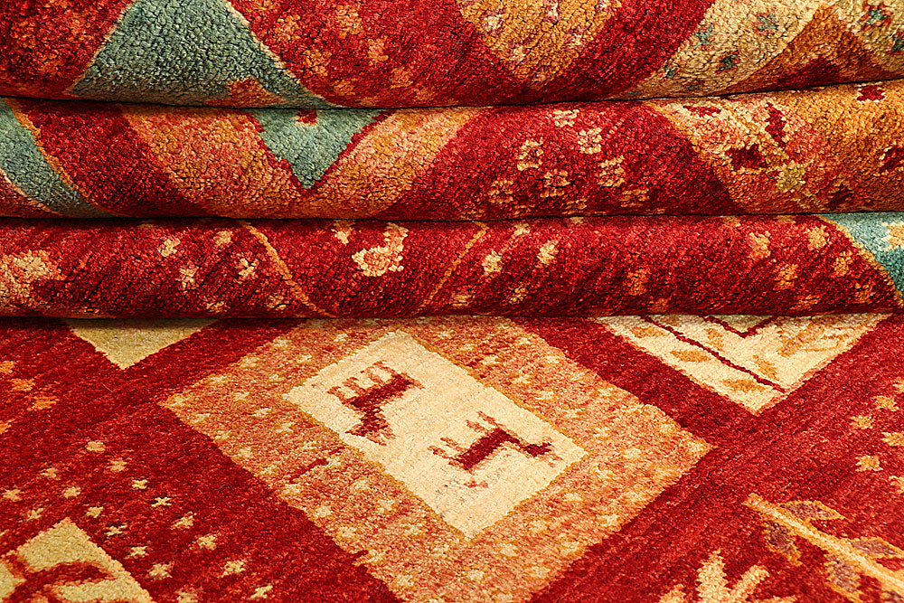 Multi Colored Gabbeh 8' x 9' 11 - No. 56076 - ALRUG Rug Store