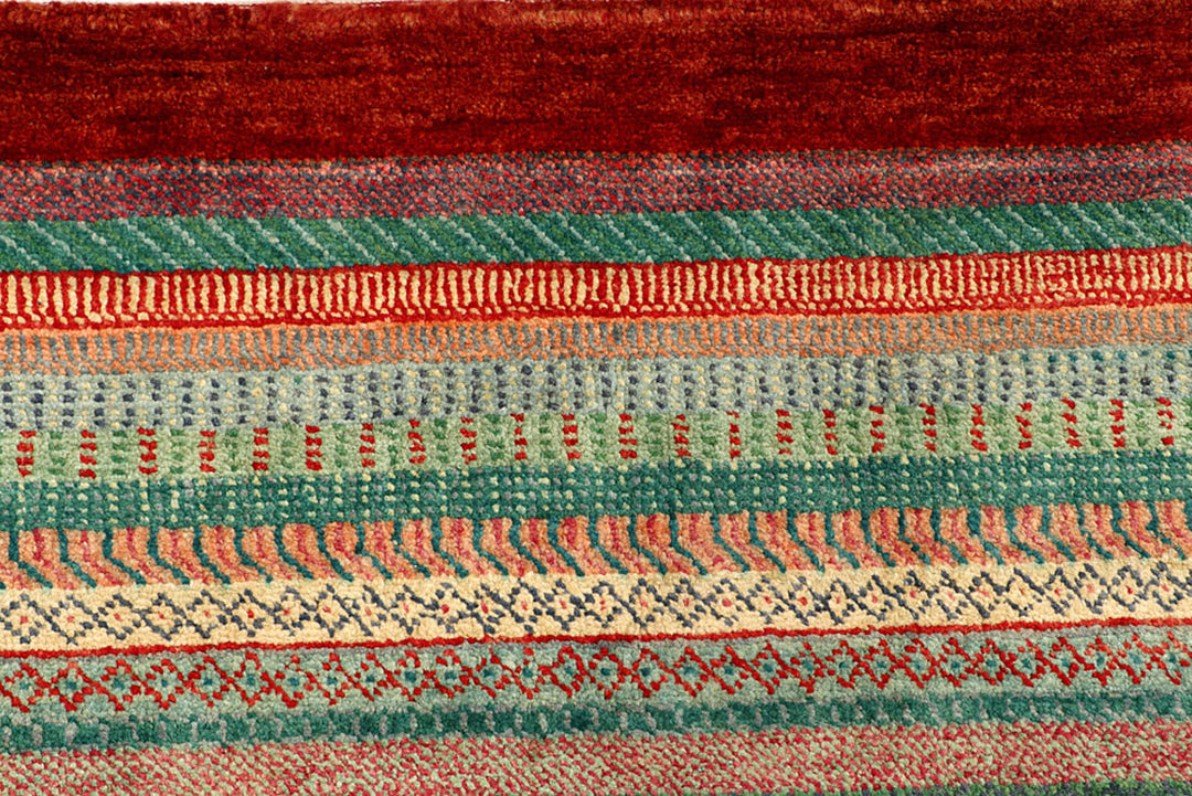 Multi Colored Gabbeh 8'  2" x 11'  7" - No. QA18705